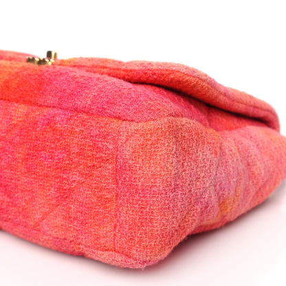Chanel Tweed Quilted Maxi Chanel 19 Flap Coral Pink 8 of 8