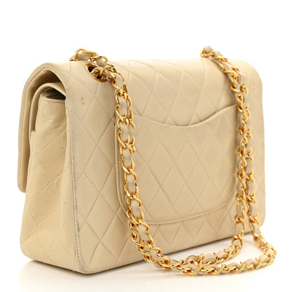 Chanel Lambskin Quilted Medium Double Flap Beige 3 of 10