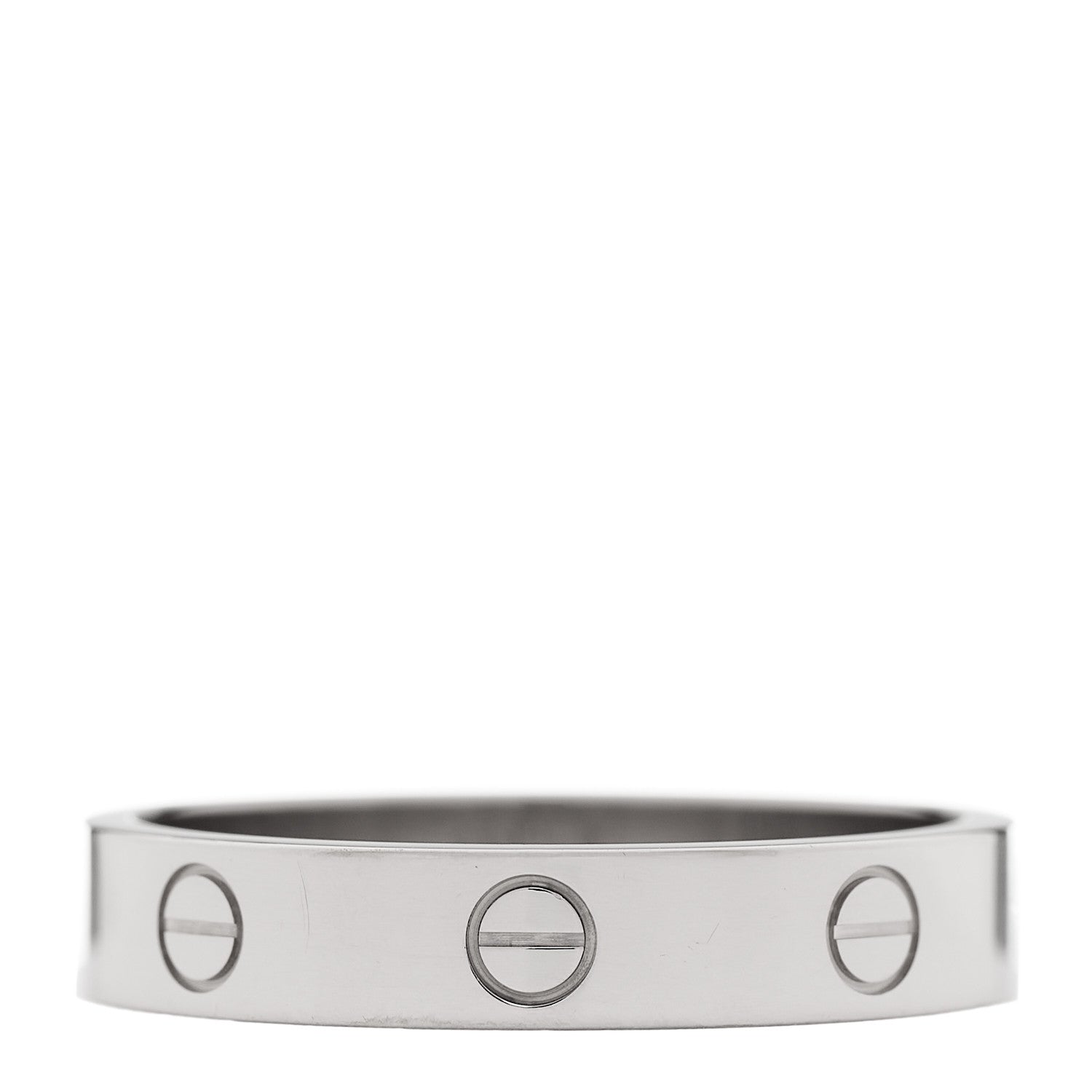 Cartier 18K White Gold 3.5mm LOVE Wedding Band Ring 58 8.5 3 of 4