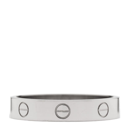Cartier 18K White Gold 3.5mm LOVE Wedding Band Ring 58 8.5 3 of 4