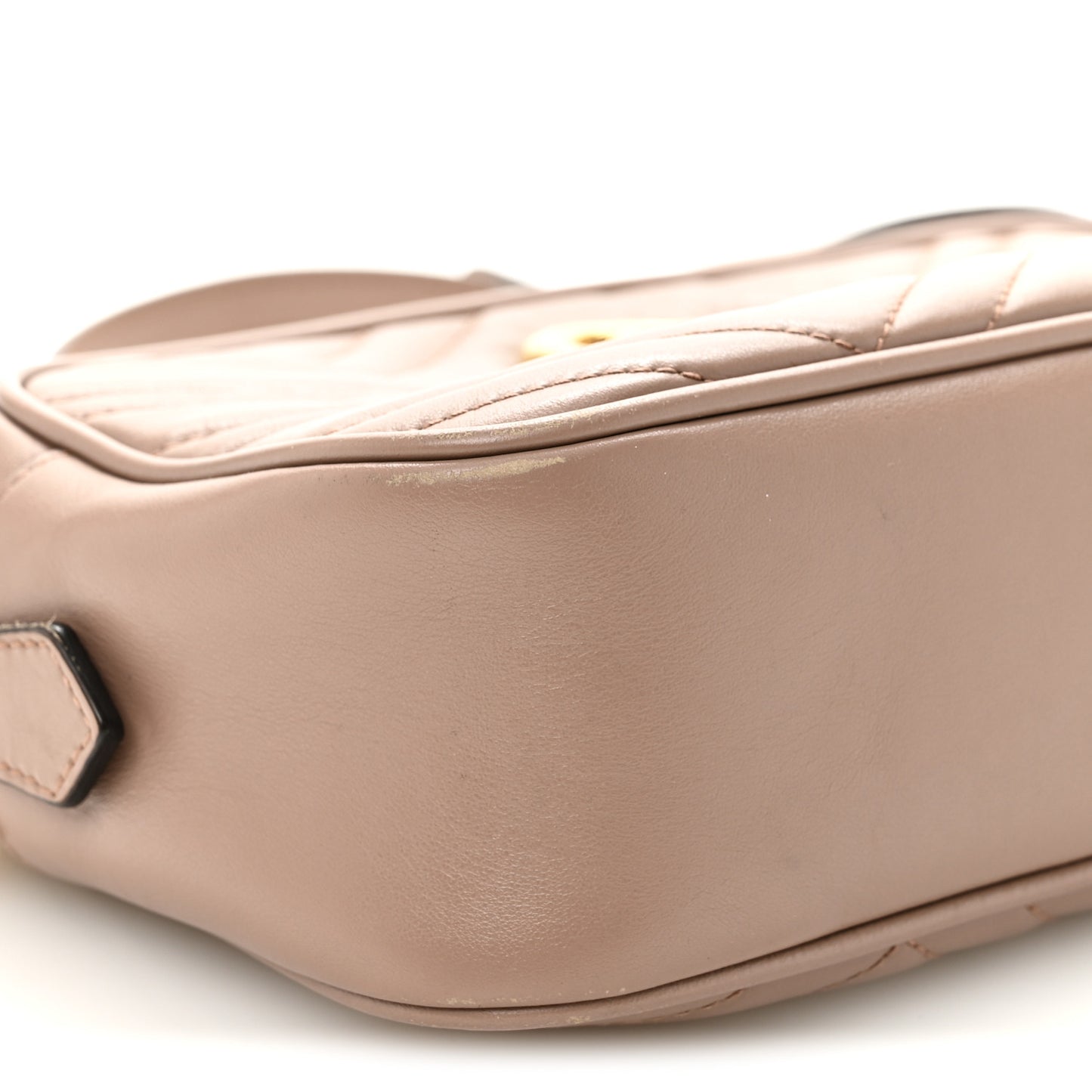 Calfskin Matelasse Small GG Marmont Chain Shoulder Bag Porcelain Rose