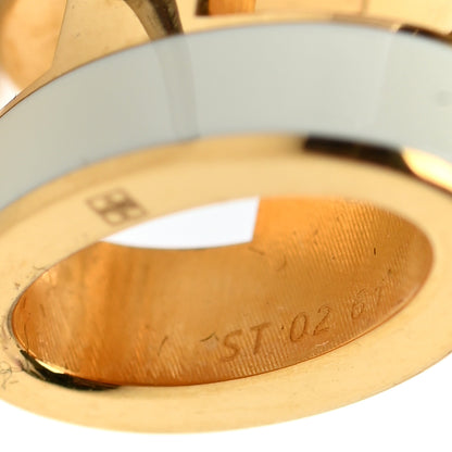 Hermes Gold Lacquered Pop H Earrings White 5 of 6