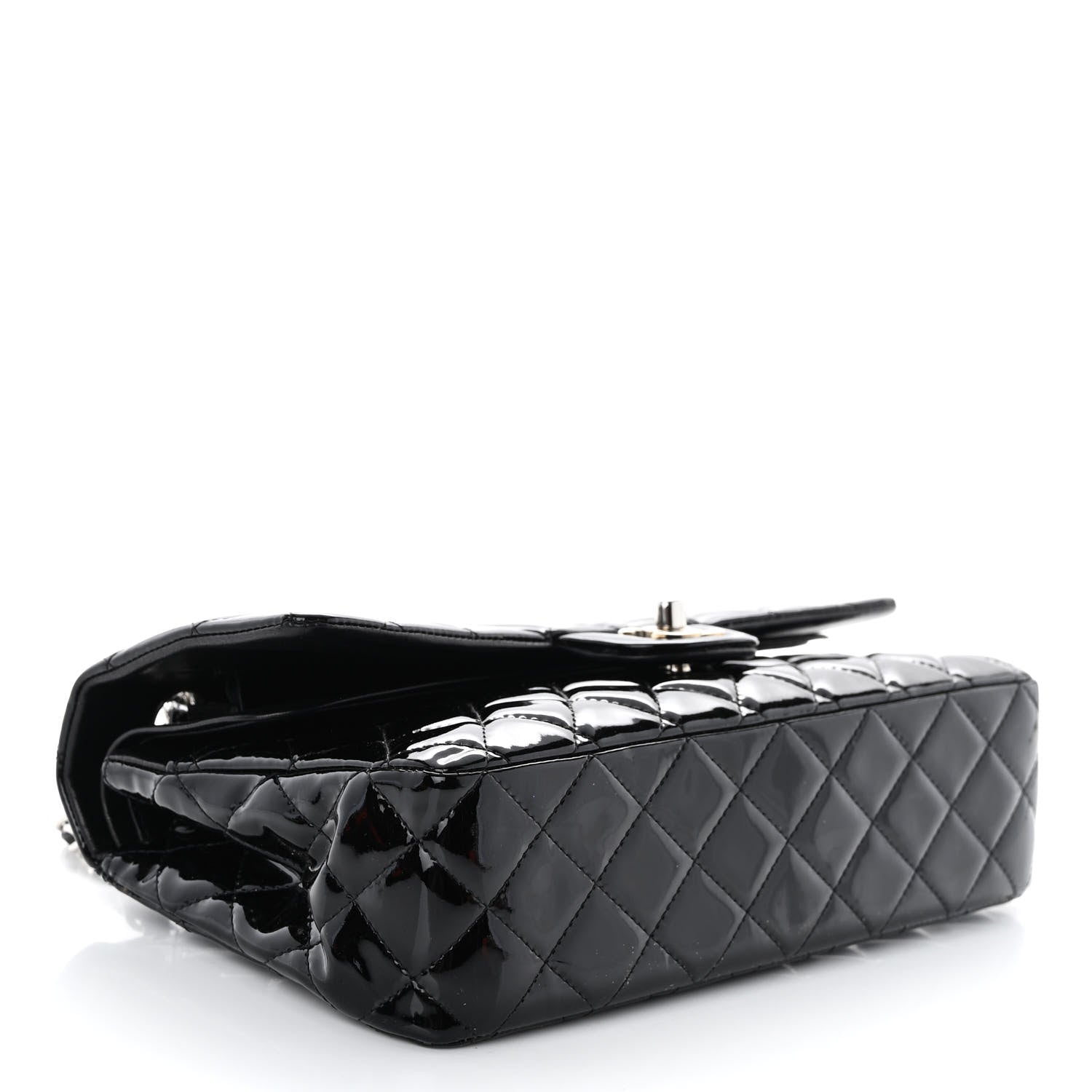 Chanel Patent Quilted Medium Double Flap Black 4 of 14