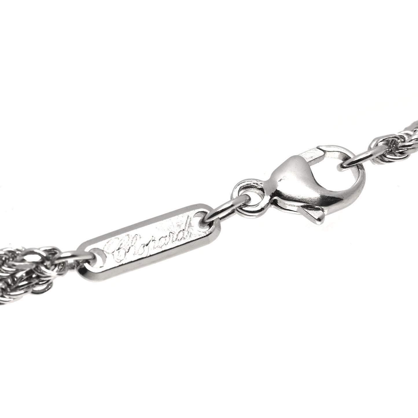 18K White Gold Diamond Black Diamond Happy Diamonds Starfish Pendant Necklace