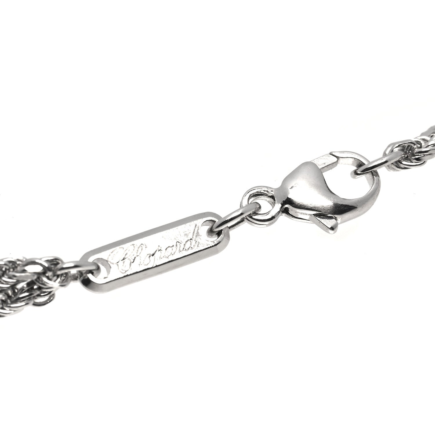 Chopard 18K White Gold Diamond Black Diamond Happy Diamonds Starfish Pendant Necklace 5 of 7