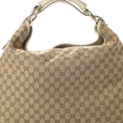 Gucci Monogram Large Horsebit Chain Hobo Off White 8 of 15