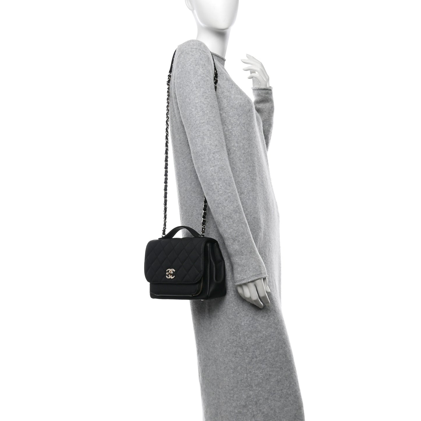 Caviar Quilted Medium Business Affinity Flap Black