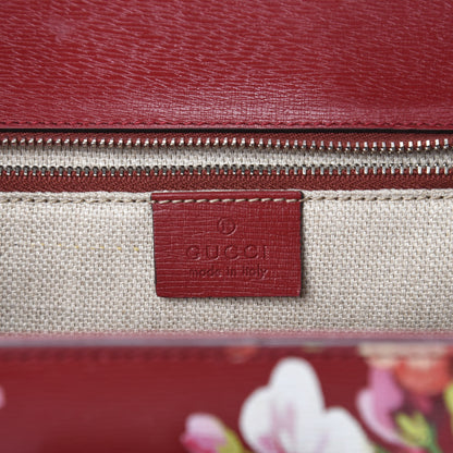 Gucci Shangai Calfskin Blooms Print Small Classic Bamboo Top Handle Bag Romantic Ceries Multicolor 10 of 12