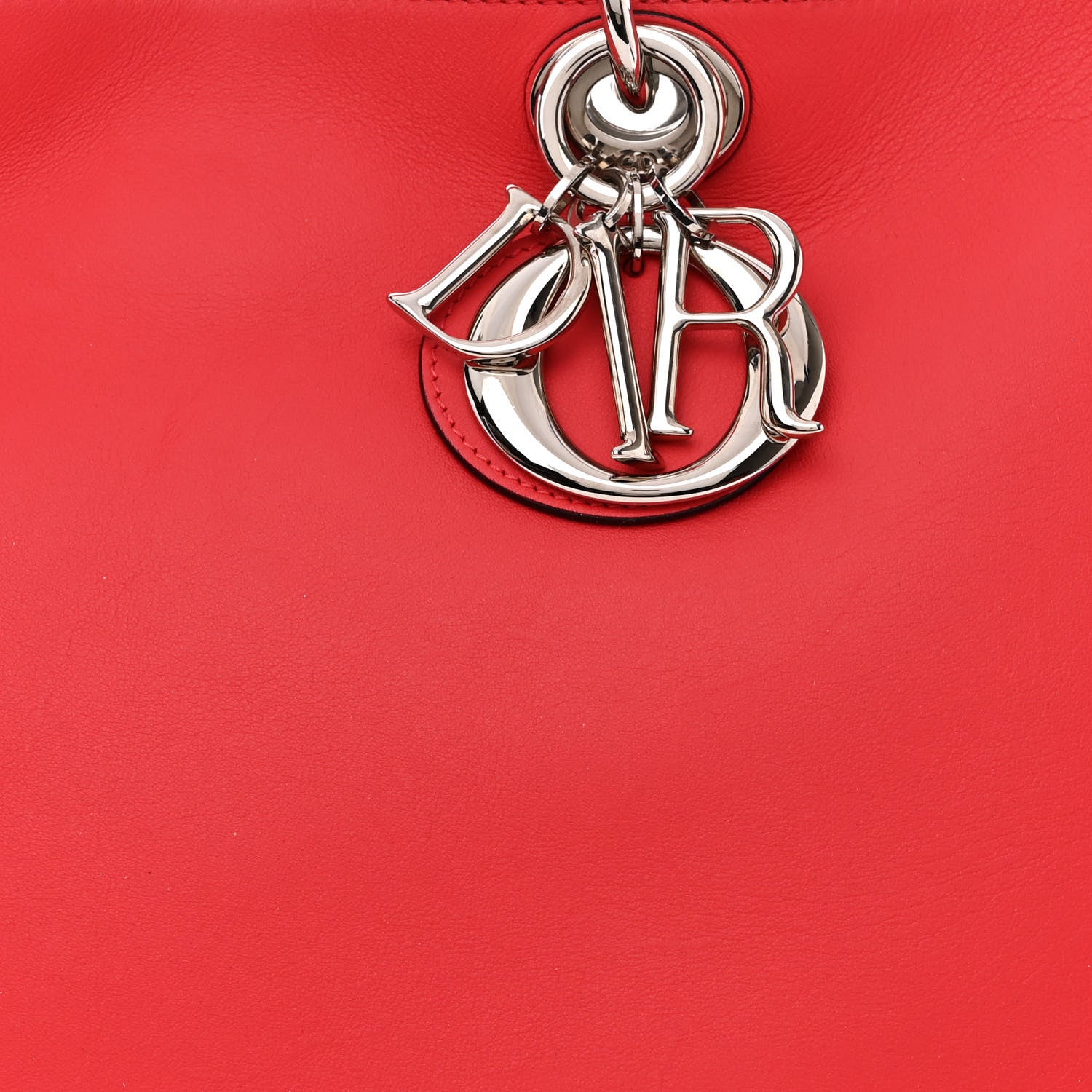 Christian Dior Smooth Calfskin Large Diorissimo Tote Red 12 of 23