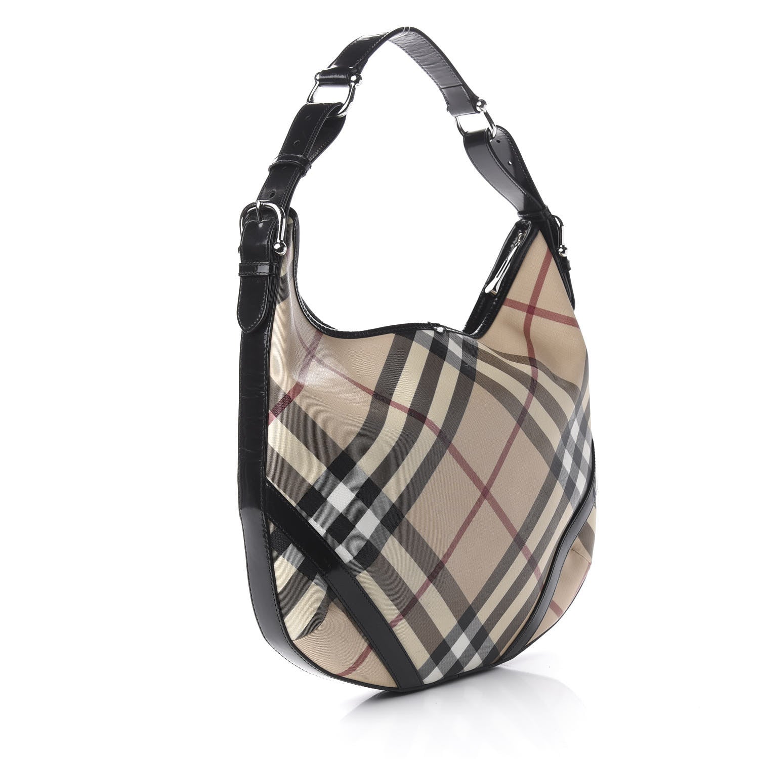 Burberry Supernova Check Large Larkin Hobo Black 3 of 15