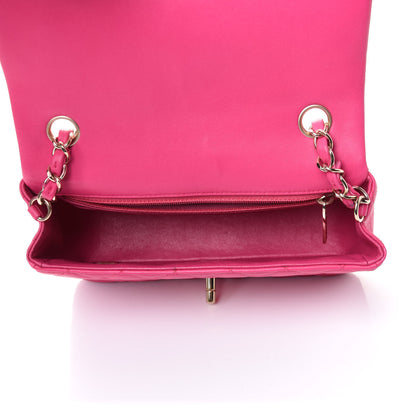 Chanel Lambskin Quilted Mini Rectangular Flap Fuchsia 4 of 5