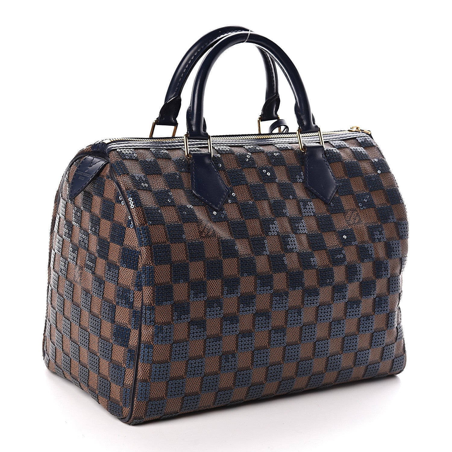 Louis Vuitton Damier Paillettes Speedy 30 Blue 3 of 10