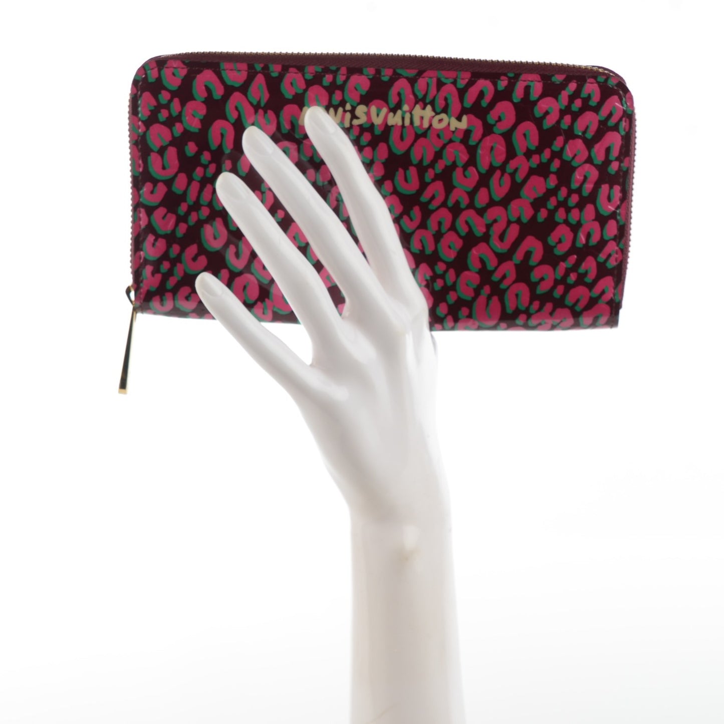 Vernis Leopard Zippy Wallet Rouge Fauviste
