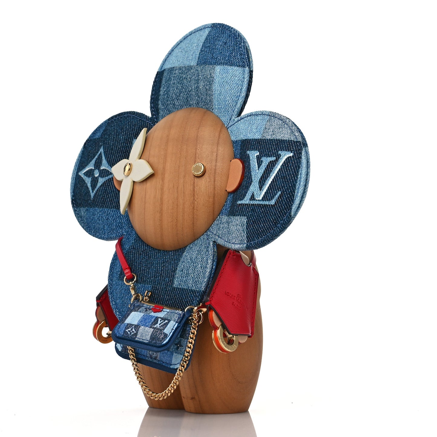Wood Denim Monogram Check Vivienne Doll