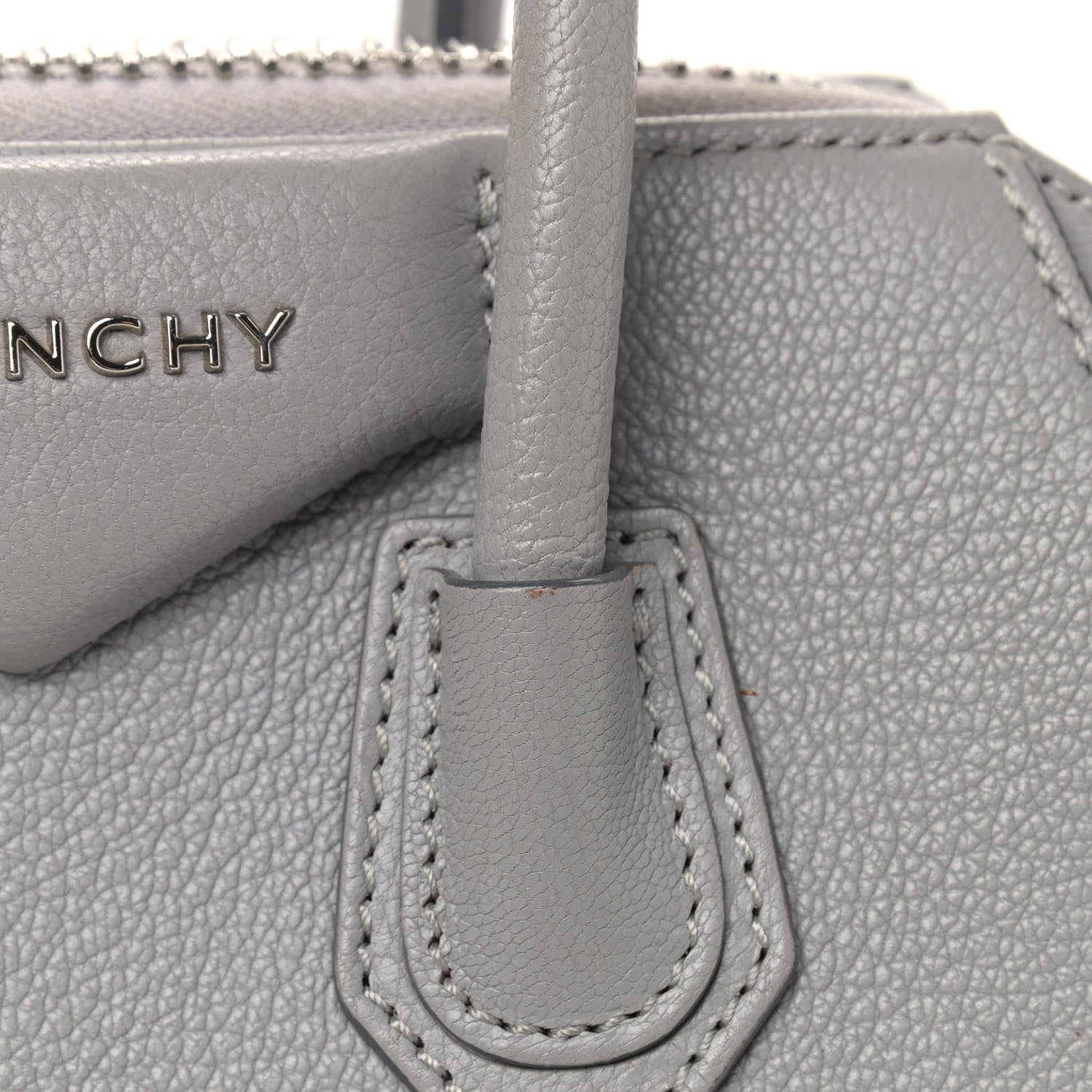 Givenchy Sugar Goatskin Mini Antigona Pearl Grey 10 of 19