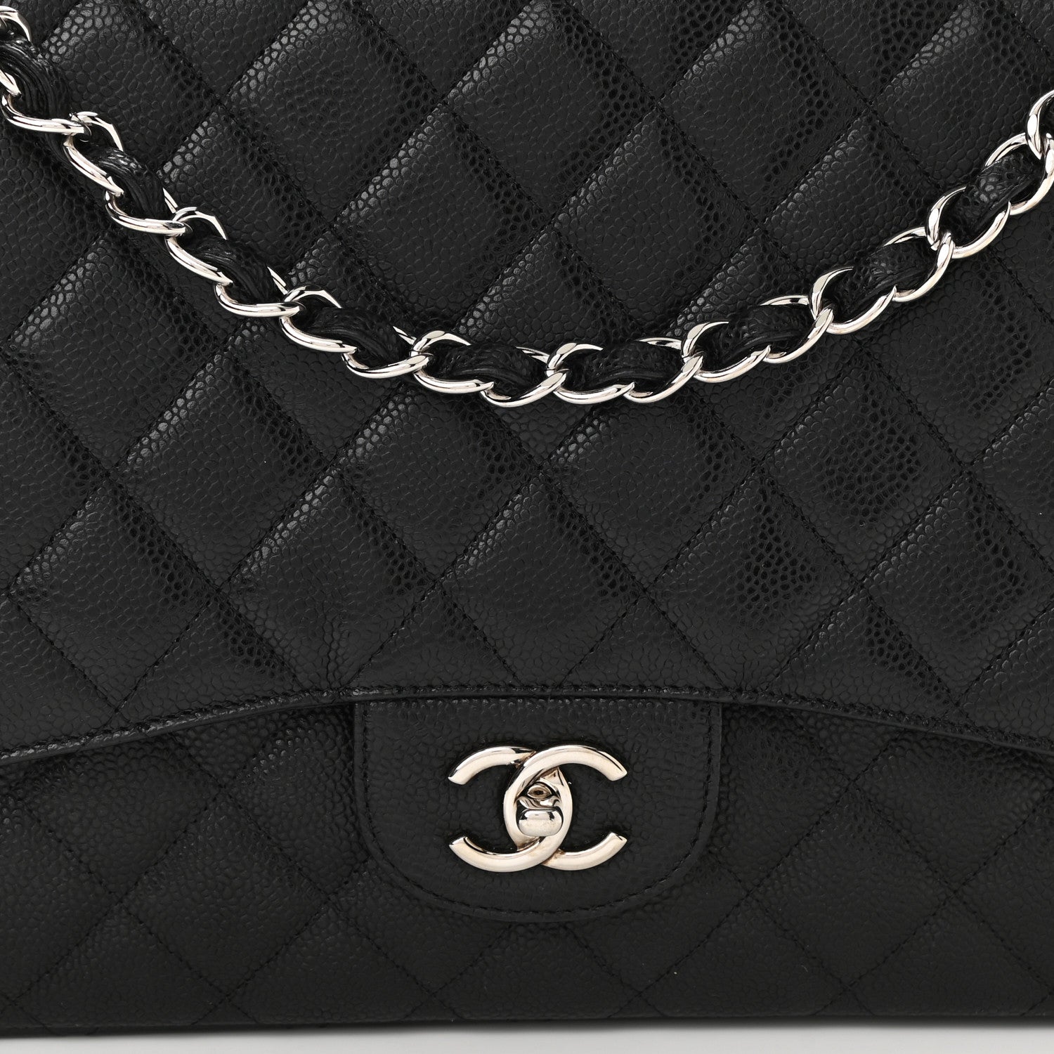 Chanel Caviar Quilted Maxi Single Flap Black 9 of 11