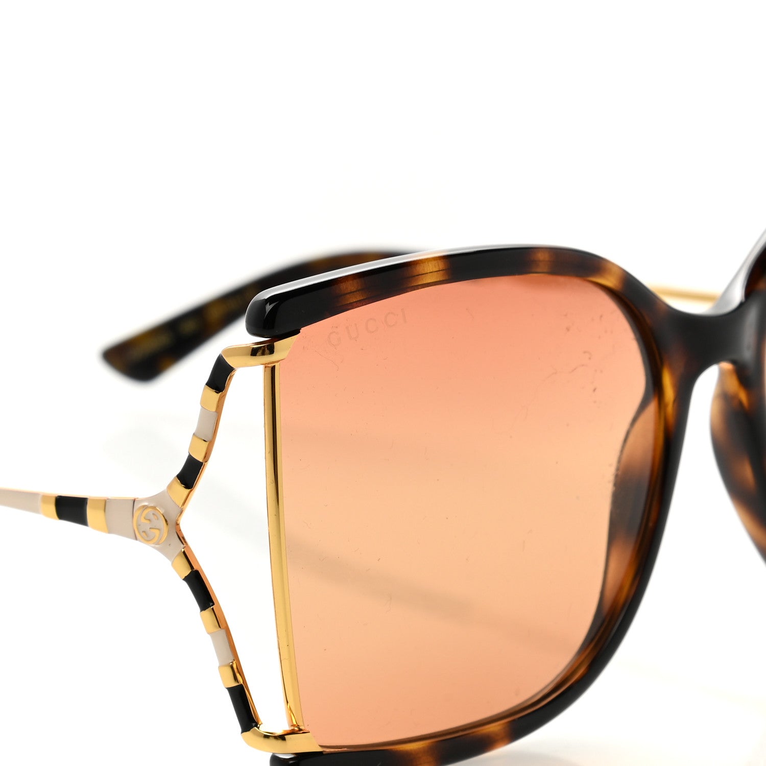 Gucci Square Metal Glasses GG0592S Tortoise 5 of 8