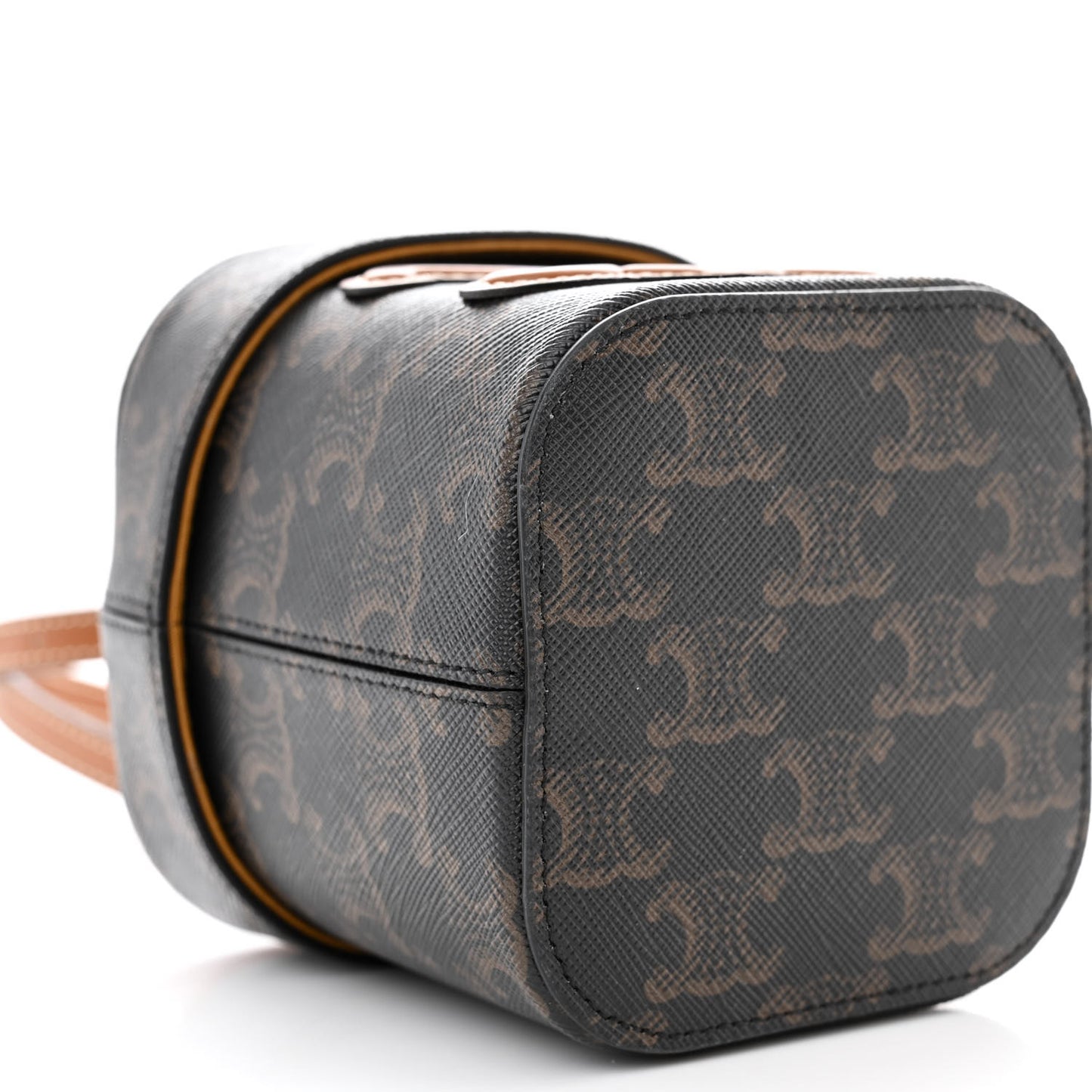 Triomphe Canvas Calfskin Small Cuir Triomphe Box Tan