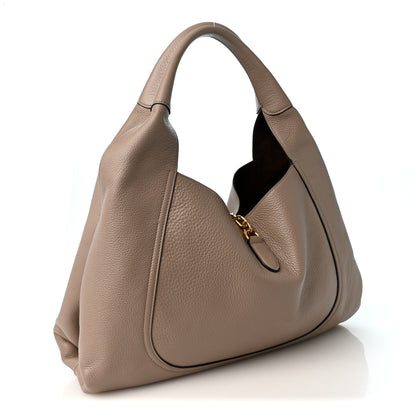 Gucci Grained Calfskin Softbit Maxi Shoulder Bag Taupe 4 of 11