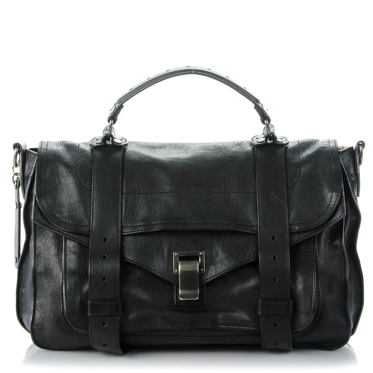 Lambskin Medium PS1 Satchel Black