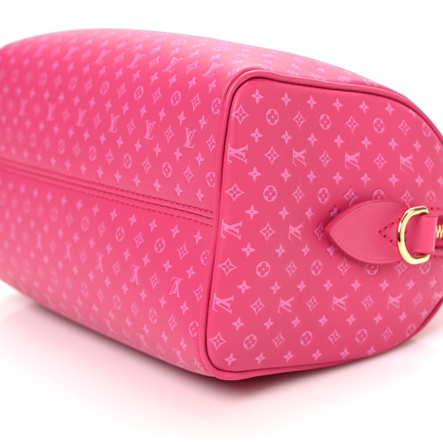 Calfskin Nanogram Embossed Speedy Bandouliere 20 Rose