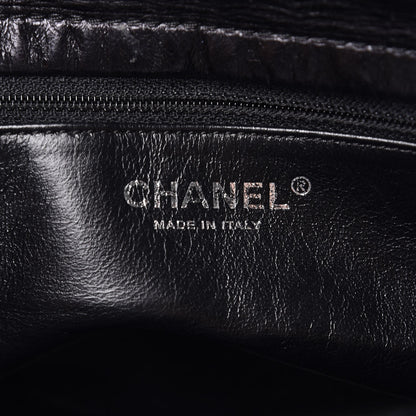 Chanel Metallic Aged Calfskin Quilted Reissue 2.55 Accordion Flap Black 6 of 16