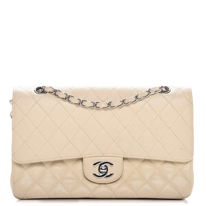 Chanel Caviar Quilted Medium Double Flap Beige Clair 1 of 12