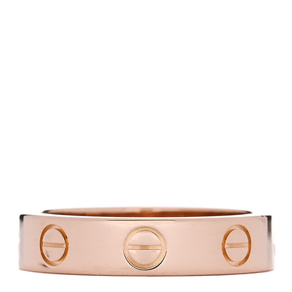 Cartier 18K Pink Gold Diamond 4mm LOVE Wedding Band Ring 48 4.5 3 of 4