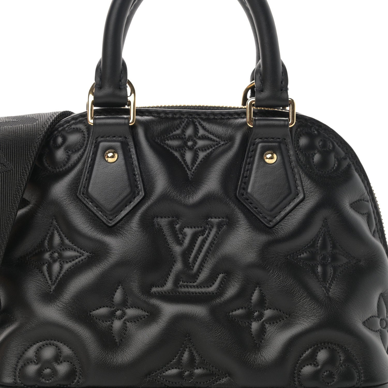 Louis Vuitton Calfskin Bubblegram Alma BB Black 7 of 10