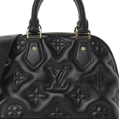 Louis Vuitton Calfskin Bubblegram Alma BB Black 7 of 10