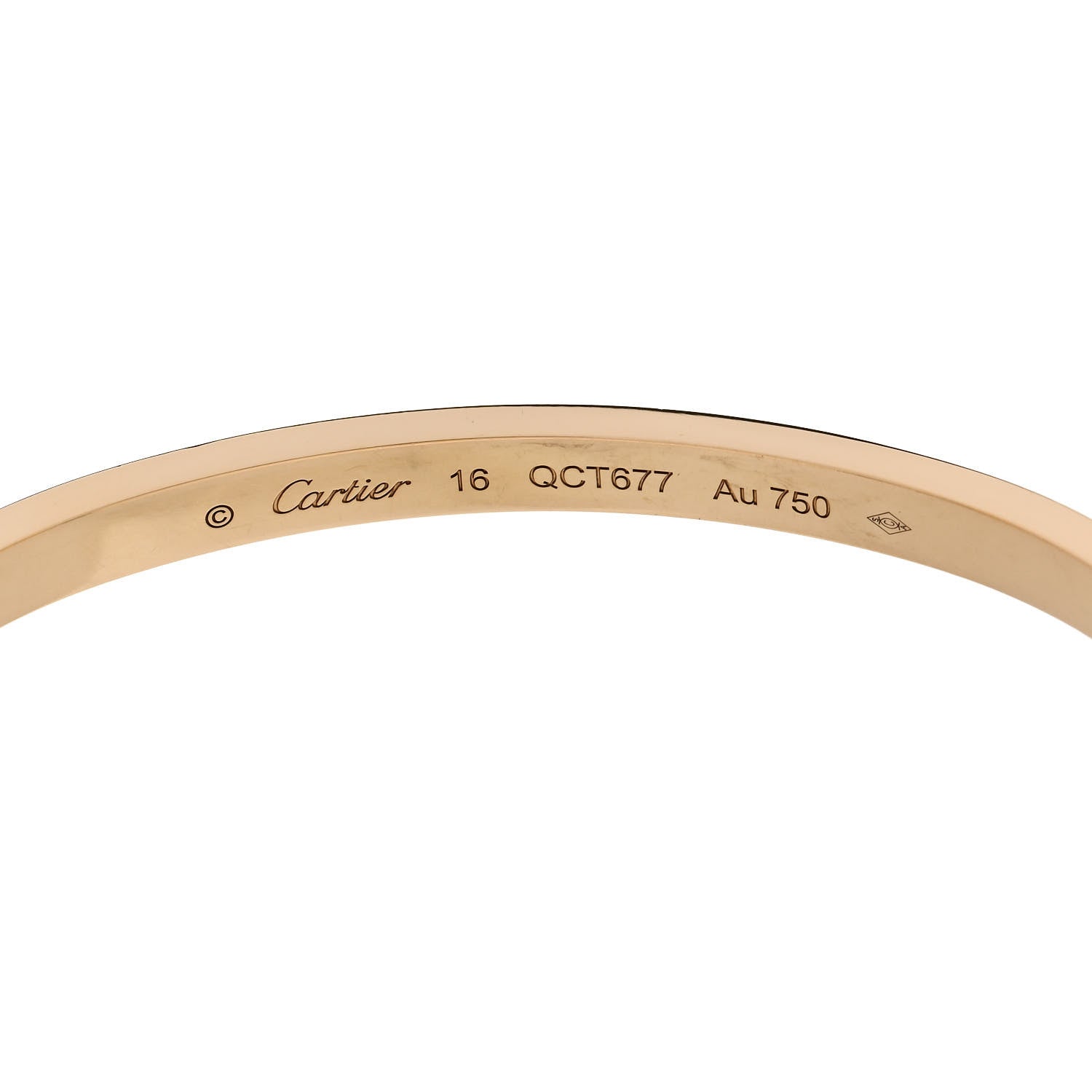 Cartier 18K Yellow Gold Small LOVE Bracelet 16 5 of 6