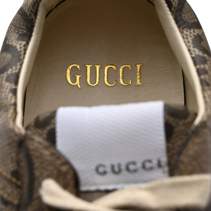Gucci Maxi GG Supreme Monogram Gucci 100 Womens Rhyton Sneakers 37 Beige Ebony 7 of 9
