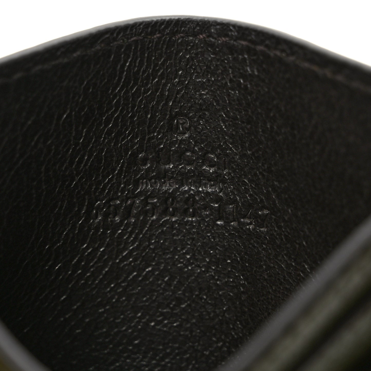Textured Dollar Calfskin GG Marmont Card Holder Military Wood