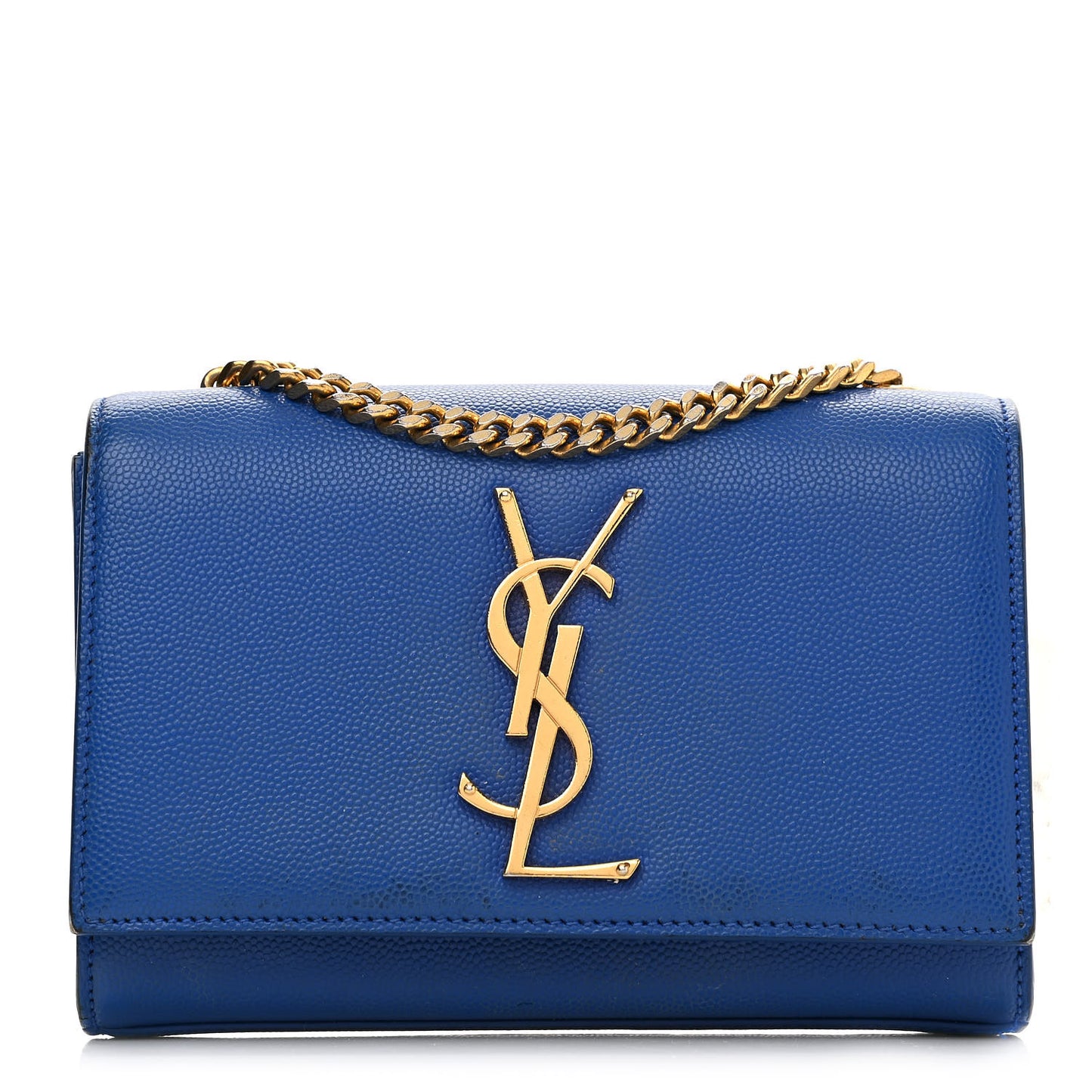 Grain De Poudre Small Classic Monogram Kate Satchel Royal Blue