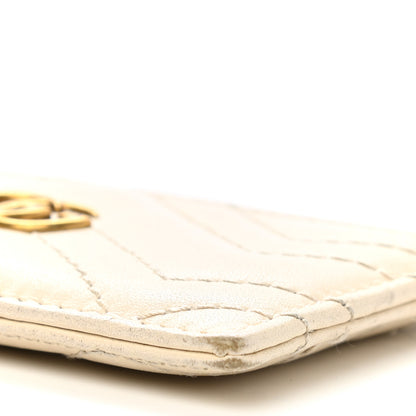 Gucci Calfskin Matelasse GG Marmont Card Holder White 8 of 10