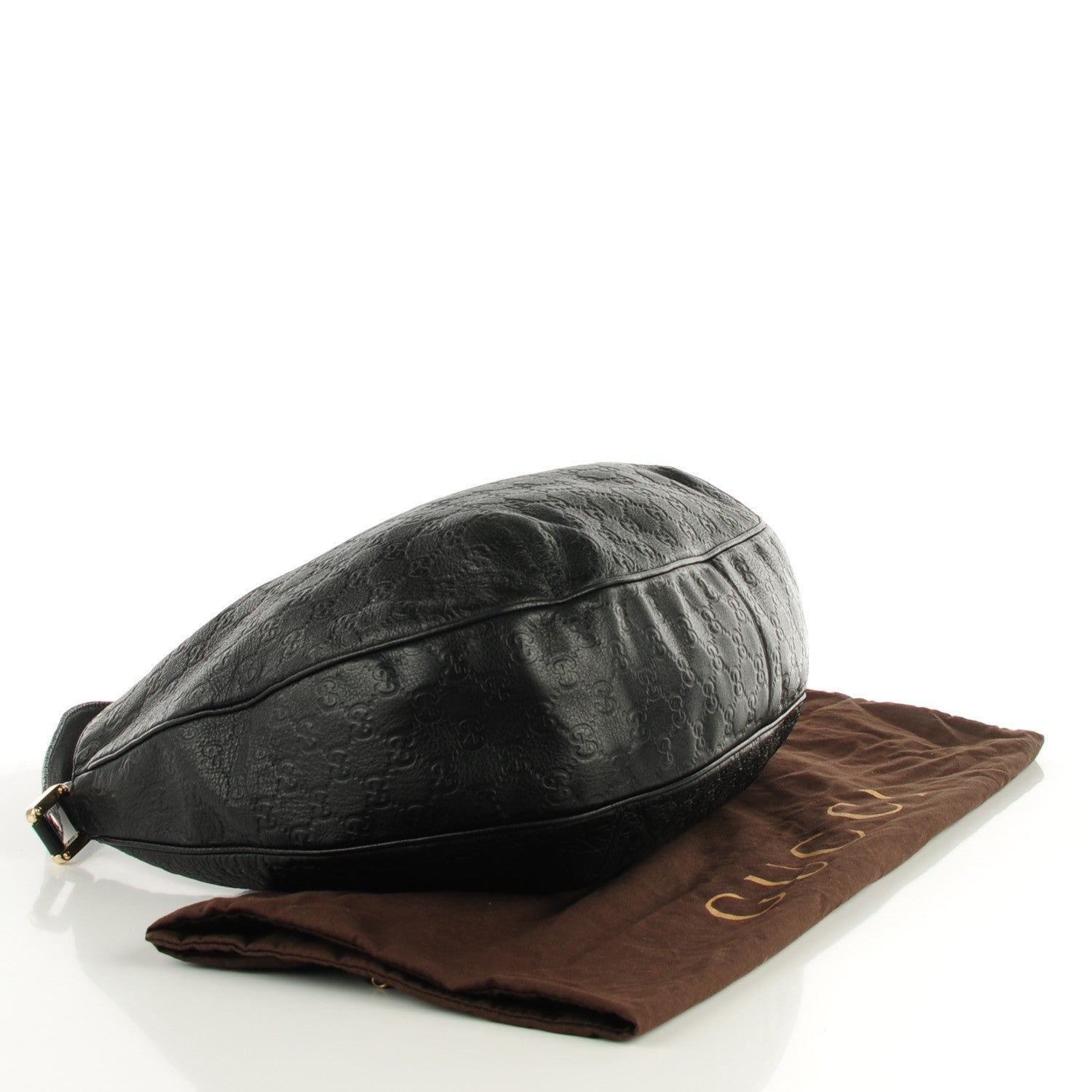 Gucci Guccissima Large New Ladies Web Hobo Black 4 of 7