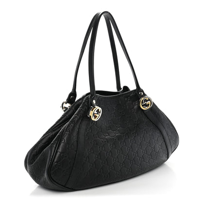 Gucci Guccissima Medium GG Twins Shoulder Bag Black 2 of 12