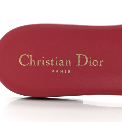 Christian Dior Calfskin D-Club Mule Sandal 37.5 Strawberry 6 of 9
