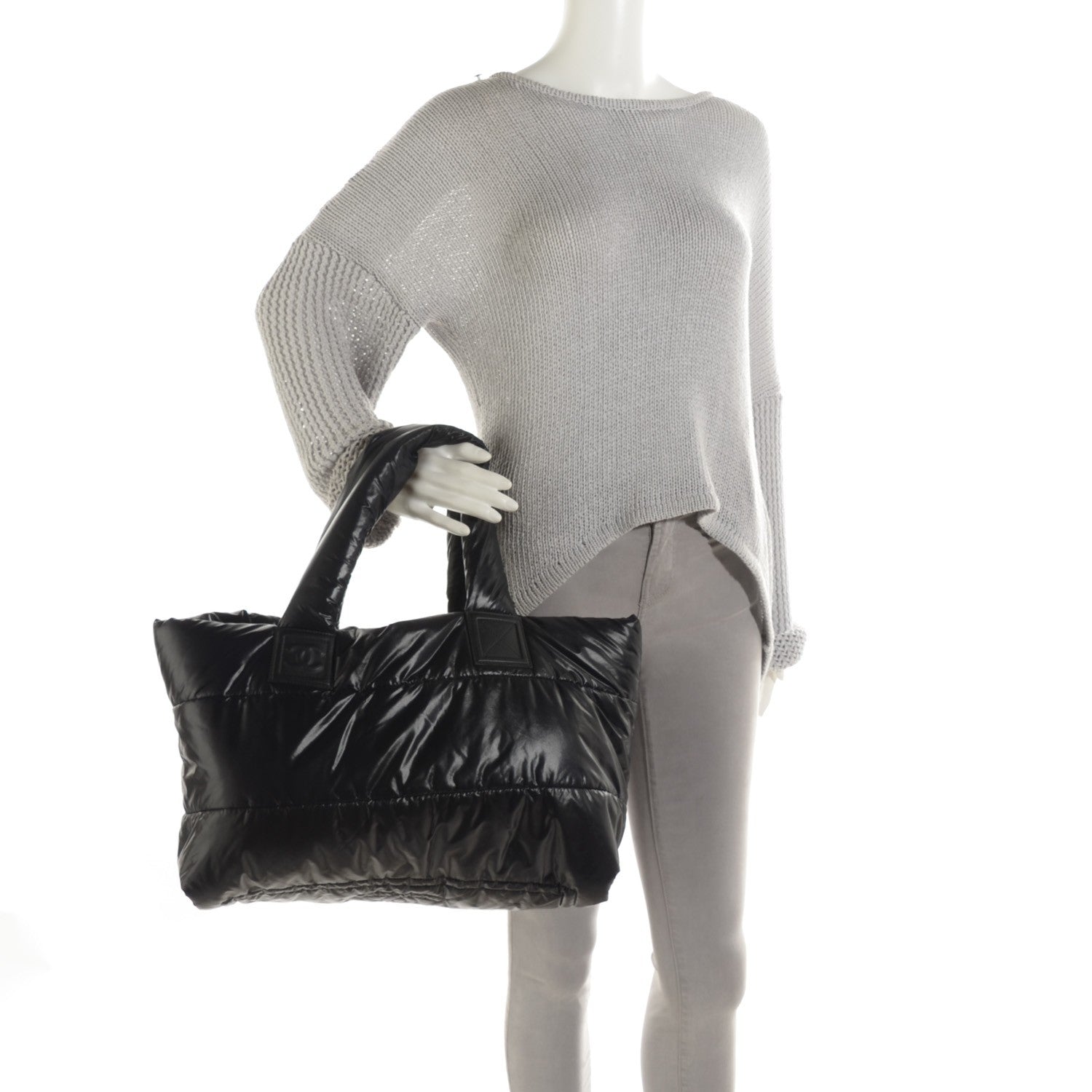 Chanel Nylon Medium Coco Cocoon Reversible Tote Black 2 of 7