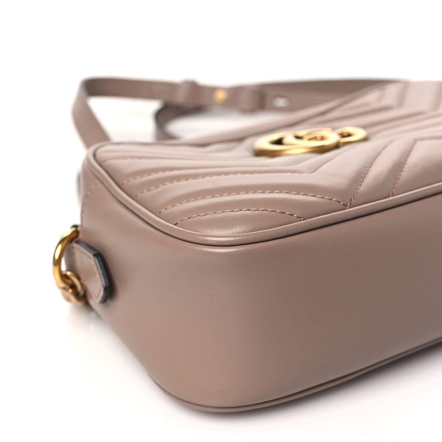 Calfskin Matelasse Small GG Marmont Chain Shoulder Bag Porcelain Rose