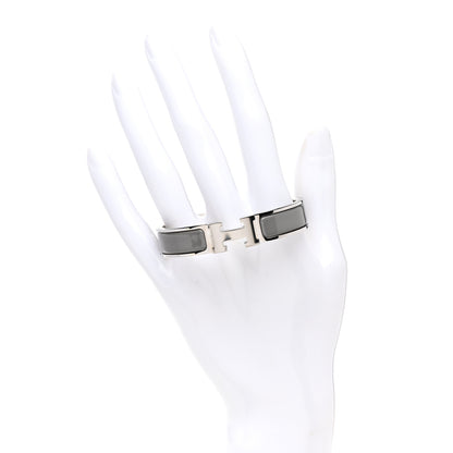 Hermes Enamel Narrow Clic Clac H Bracelet PM Gris Macadam 2 of 5
