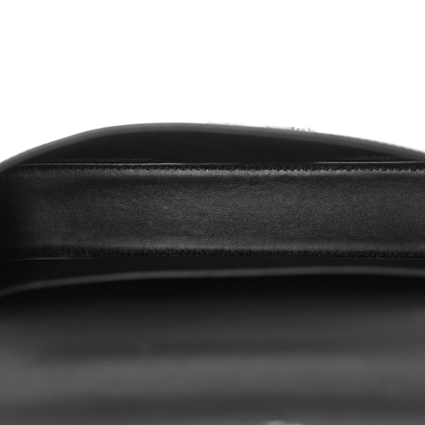 Shiny Calfskin Triomphe Chain Shoulder Bag Black