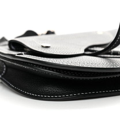 Christian Dior X KAWS Grained Calfskin Saddle Pouch Black 9 of 12