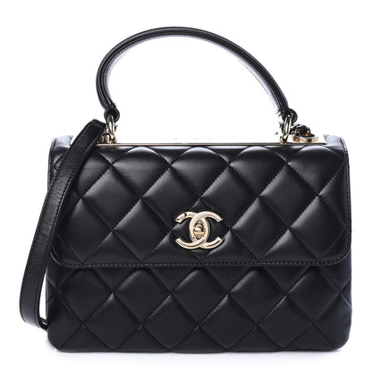 Chanel Lambskin Quilted Small Trendy CC Dual Handle Flap Bag Black 1 of 4