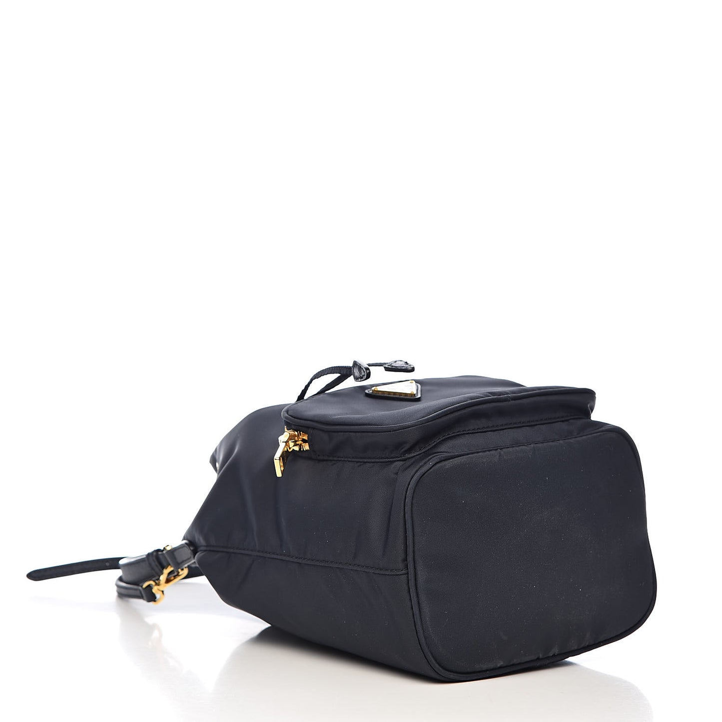 Saffiano Tessuto Nylon Mini Bucket Crossbody Bag Blue