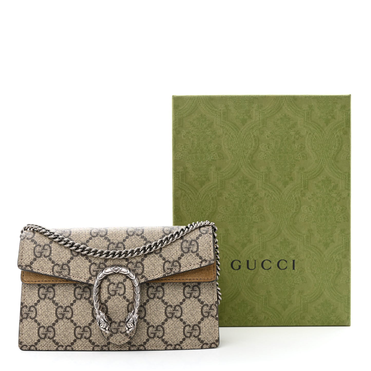GG Supreme Monogram Super Mini Dionysus Shoulder Bag Taupe
