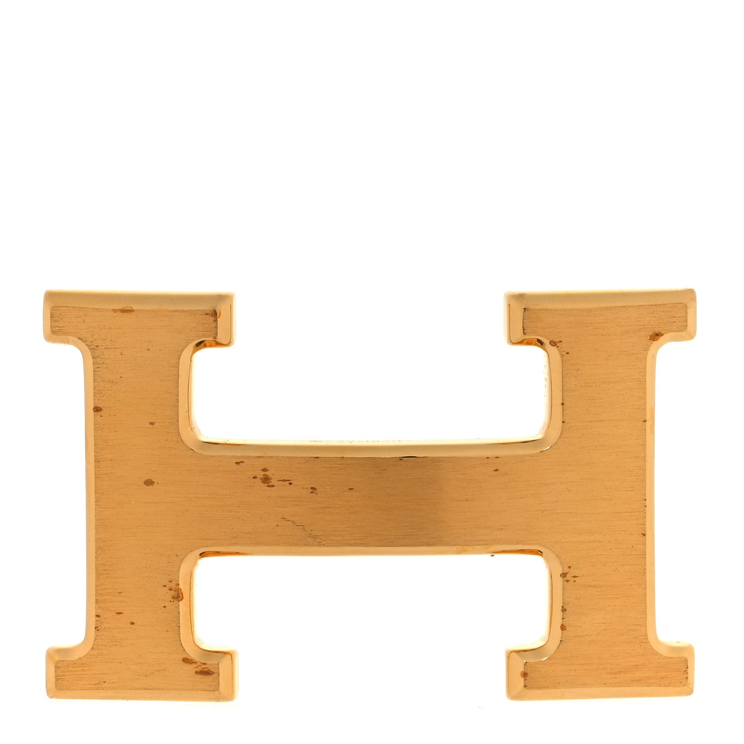Hermes Brushed 32mm H Belt Buckle Gold 1 of 5