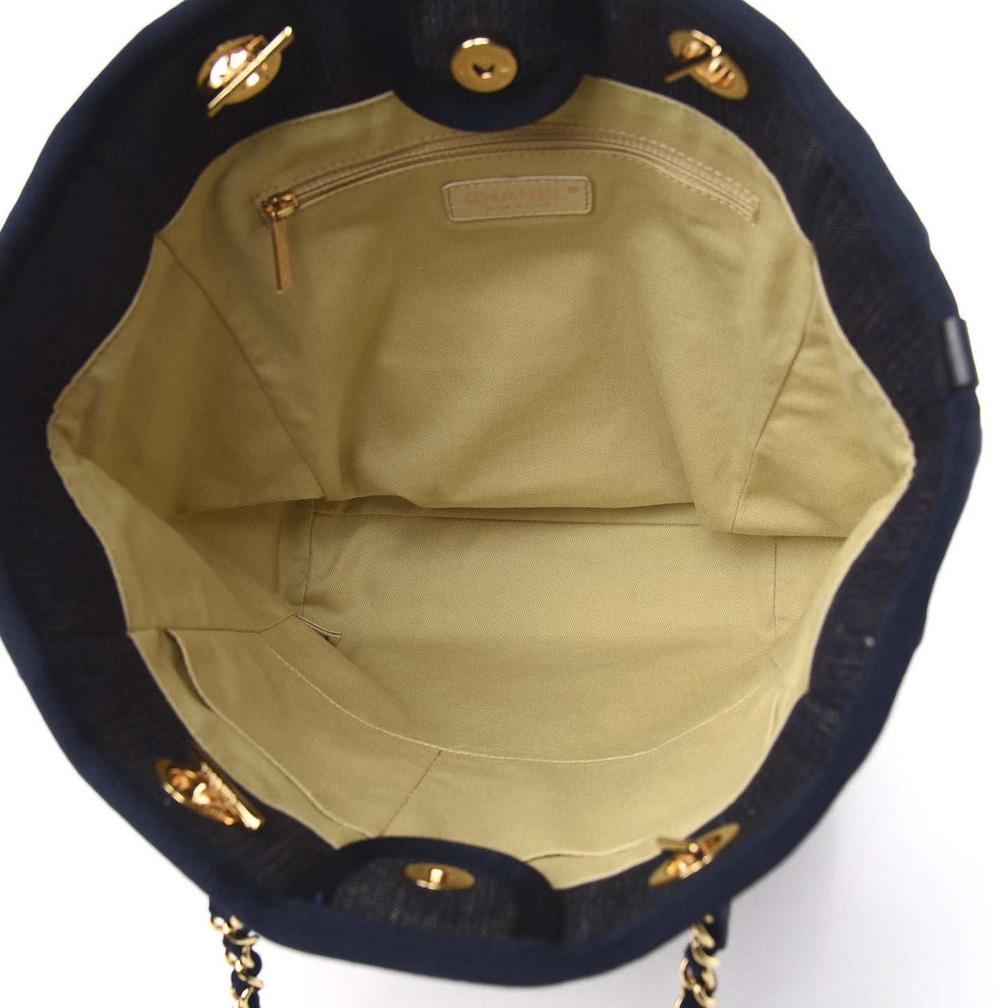 Denim Mini Deauville Tote Dark Blue