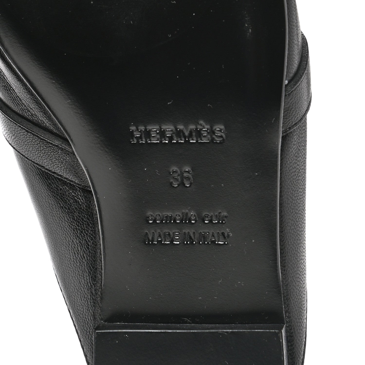 Hermes Goatskin Oz Mules 36 Black 7 of 9
