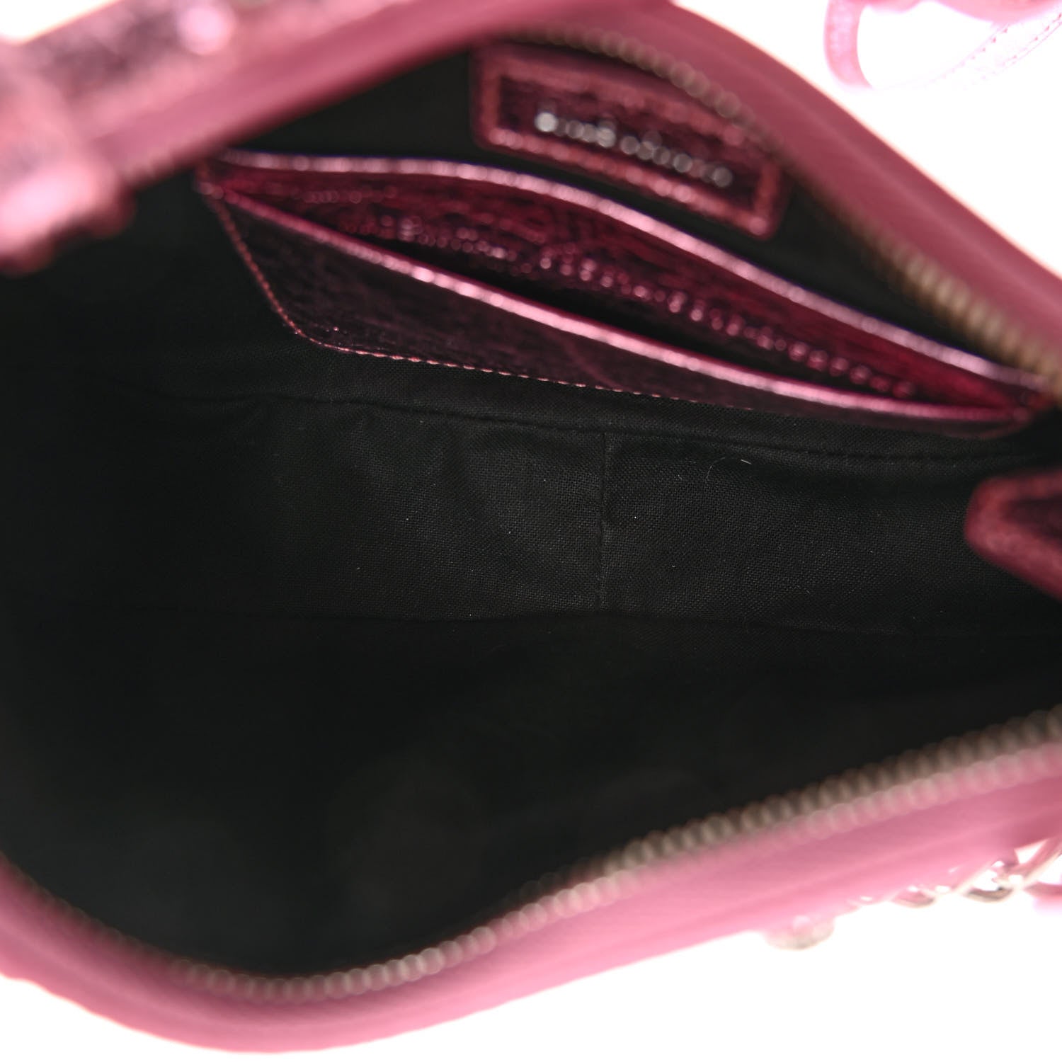 Balenciaga Metallic Agneau Arena Crystal Le Cagole Mini Purse With Chain Met Pink 5 of 10